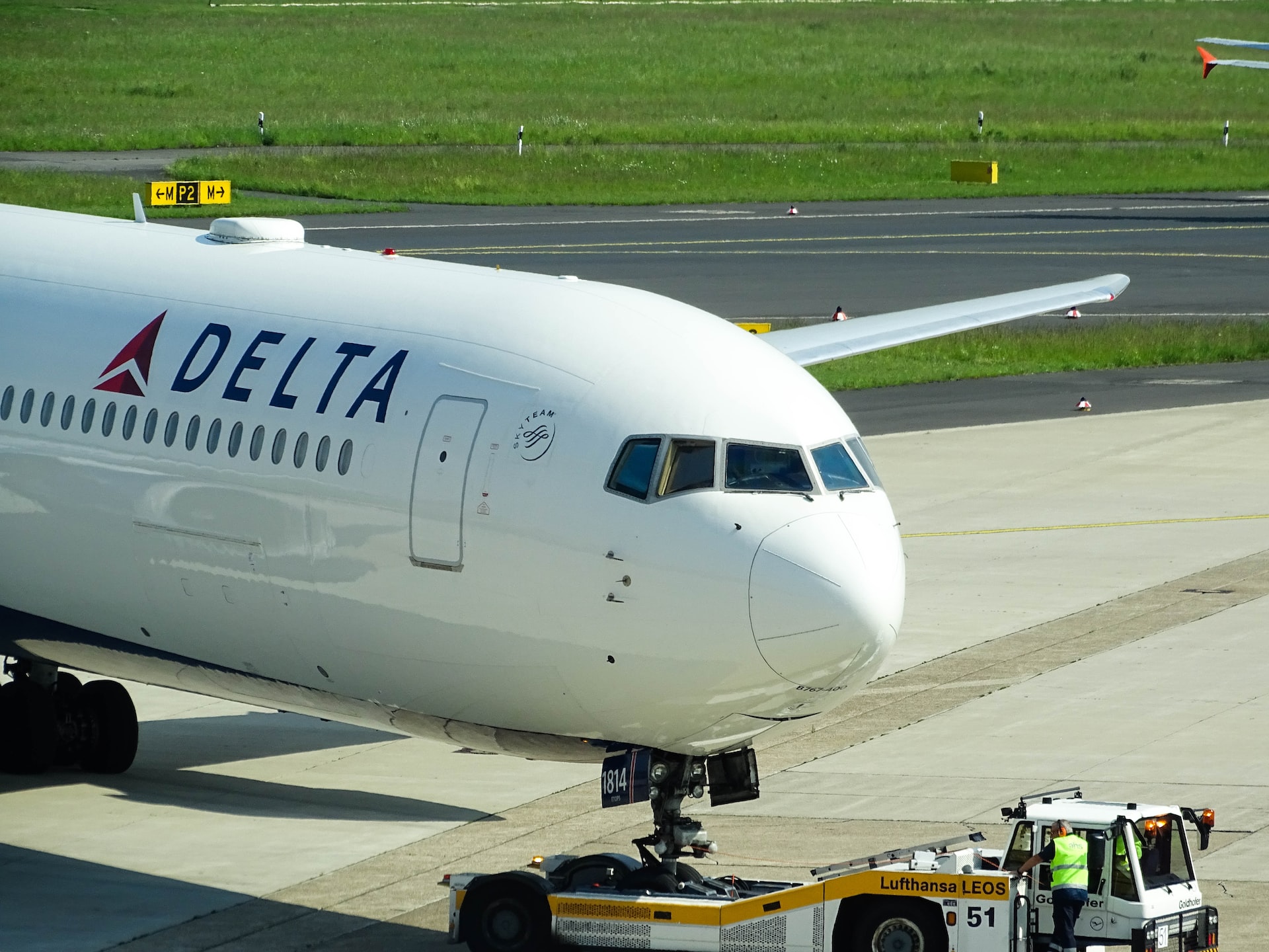 A commercial aircraft of one of the most profitable airlines Delta.