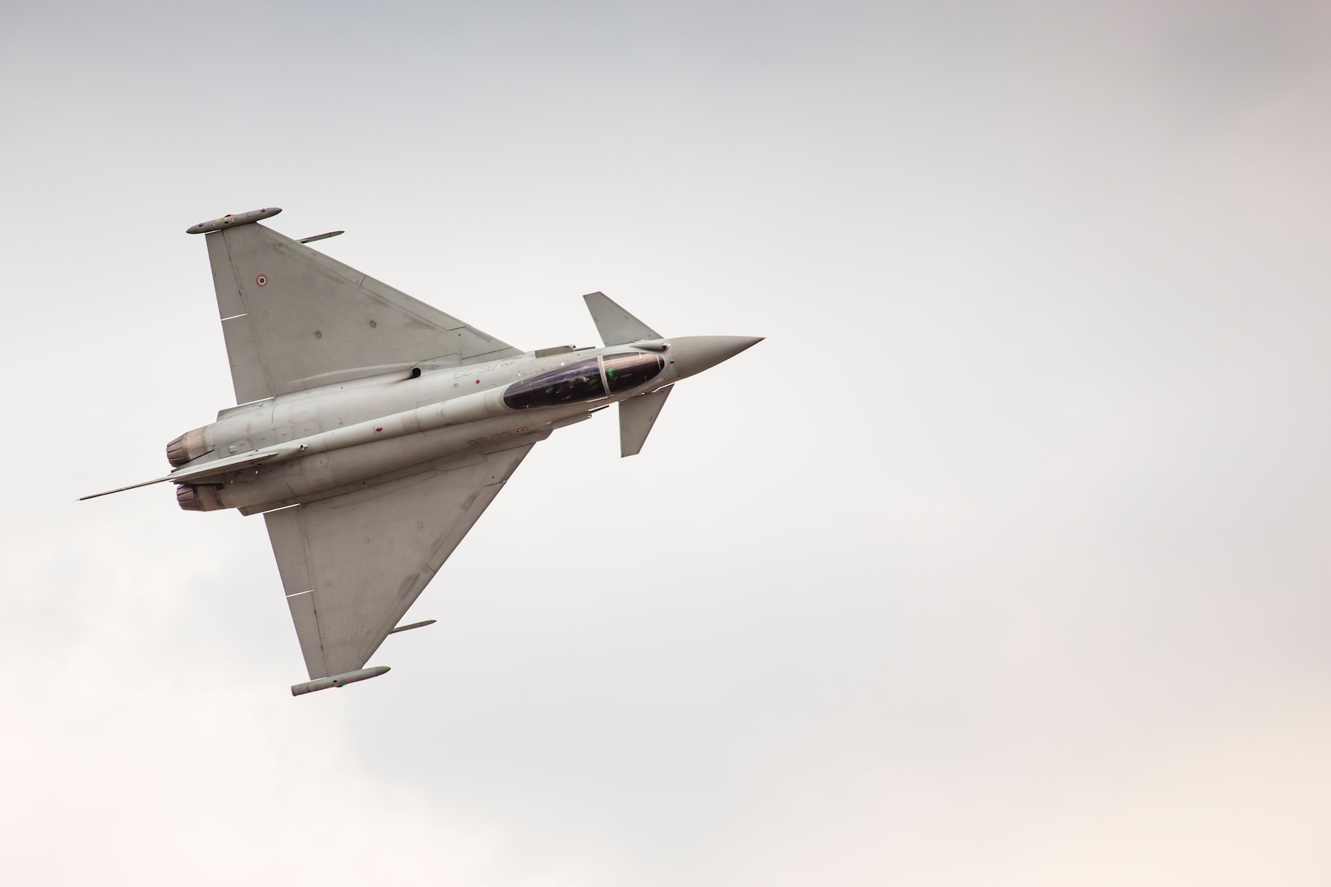 Eurofighter Typhoon plane with canards