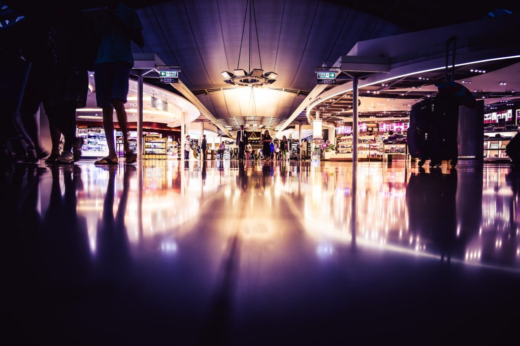 A duty free shop at an airport.